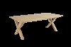 Brafab Brutus havebord med udtræk - 200/265 x 100 cm - teak træ - hvidpigmenteret.